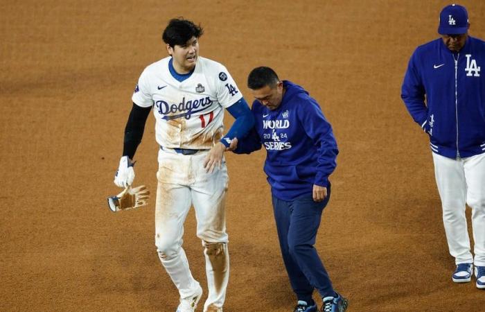 Shohei Ohtani finished the World Series with a major injury