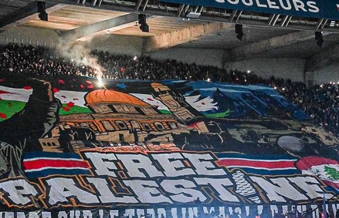 PSG under threat of a fine after the pro-Palestine tifo of the ultras