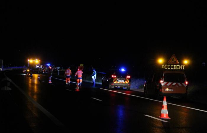 A major safety exercise took place on this new expressway in Haute-Loire