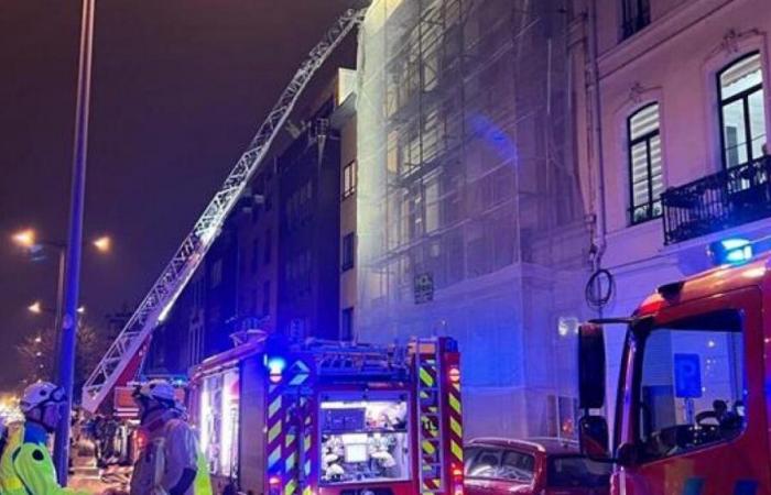 Fire in progress in a listed building in Brussels