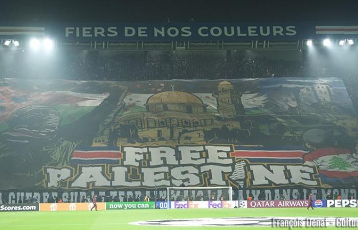 Supporters: The CUP explains itself on the “Free Palestine” tifo