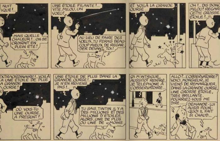 An original Tintin page does not find a buyer in Paris