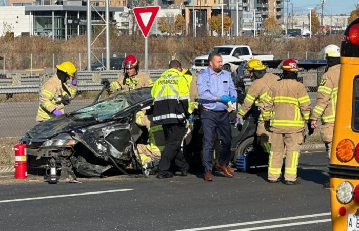 IN PICTURES | Spectacular road accident on the A-440 in Laval