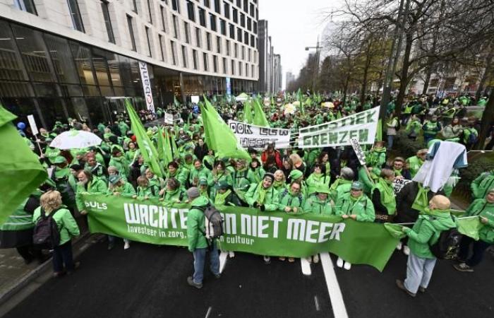 More than 10,000 people in the streets of Brussels to demand more resources in the non-profit sector (photos)