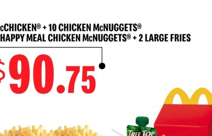 An ad for a $90 meal at McDonald’s confuses the web