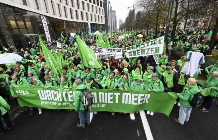 More than 10,000 people in the streets of Brussels to demand more resources in the non-profit sector (photos)