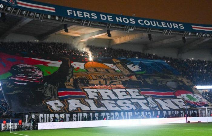 the development of the Collectif Ultras Paris on the “Free Palestine” tifo