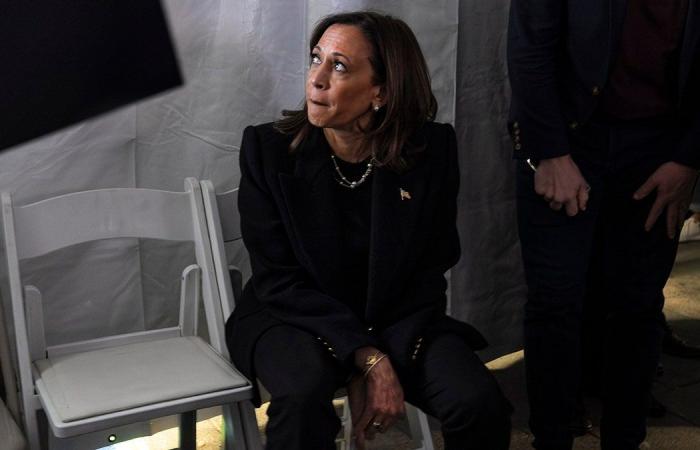 Nancy Pelosi appears tearful at Harris concession event