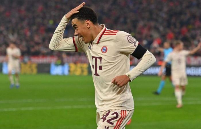 Silent victory: Musiala heads Bayern against Benfica to make it three