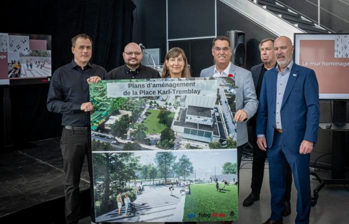 Unveiling of plans for Place Karl-Tremblay at l’Assomption