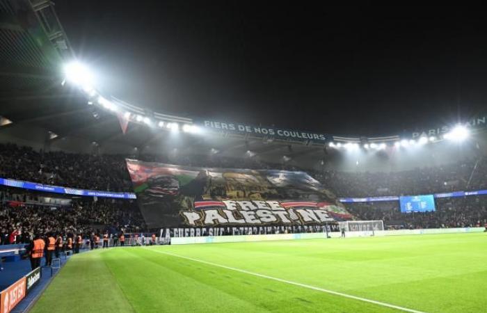 Bruno Retailleau reacts to the pro-Palestine banner of Paris-SG supporters