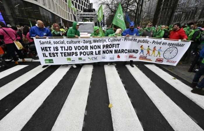 More than 10,000 people in the streets of Brussels to demand more resources in the non-profit sector (photos)