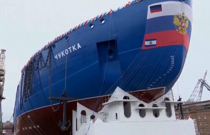 Nuclear-powered icebreaker “Chukotka” launched by Russia