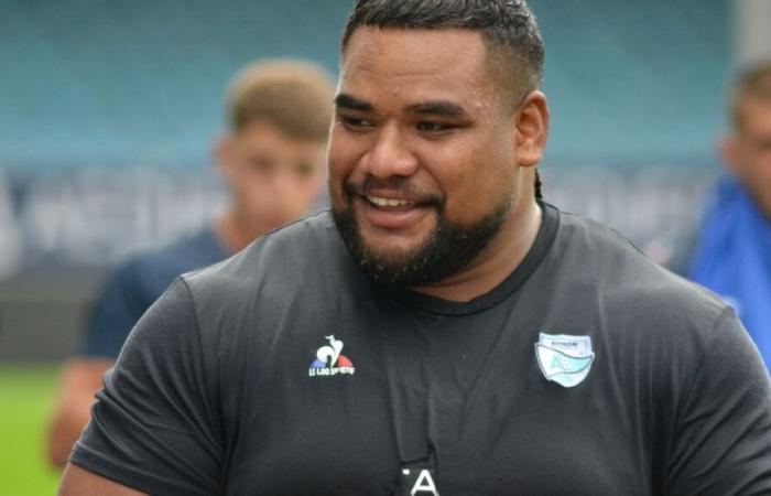 XV of France: the pillar of Bayonne Rowing Tevita Tatafu starts against Japan