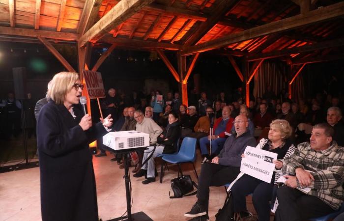 Dordogne villagers stop a public meeting around a wind project