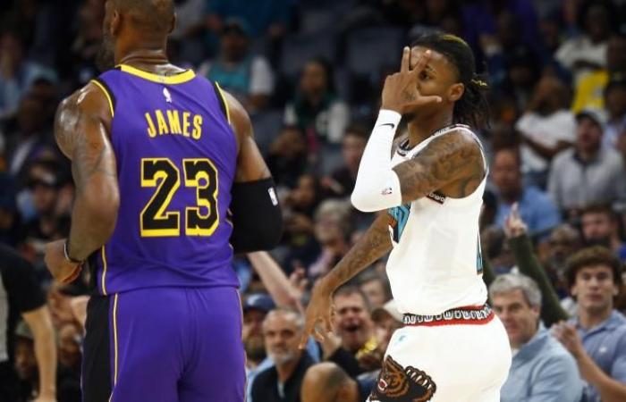 Watch Ja Morant get technical foul for bumping LeBron James after exchanging ‘too small’ taunts with Lakers star