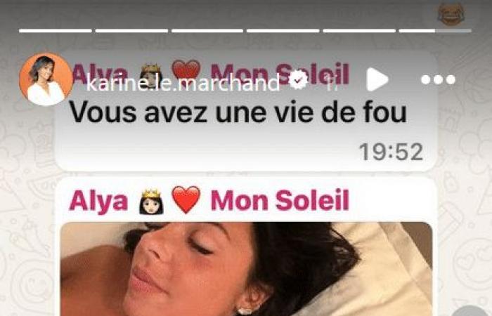 Karine Le Marchand reveals a photo of her half-naked and “soon to be billionaire” daughter