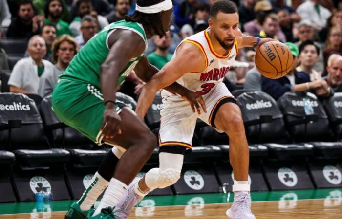 Warriors fray Celtics to reach 7-1 ahead of Cavs showdown