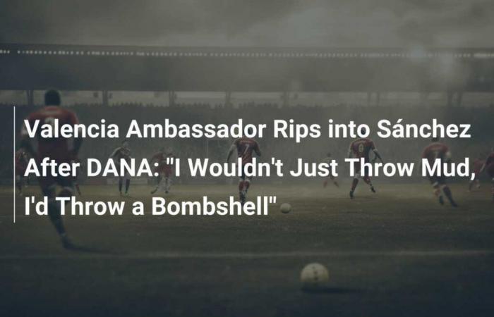 Valencia Ambassador attacks Sánchez after DANA: “I wouldn’t just throw mud, I would throw a bomb”