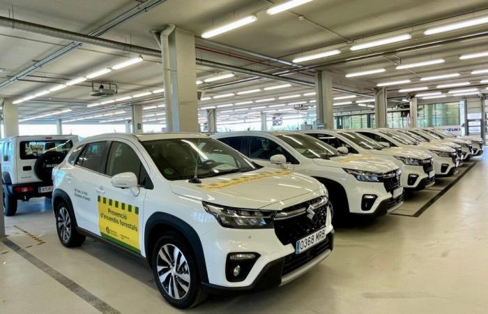 The Provincial Delegation of Barcelona integrates 62 Suzuki units to fight the fire