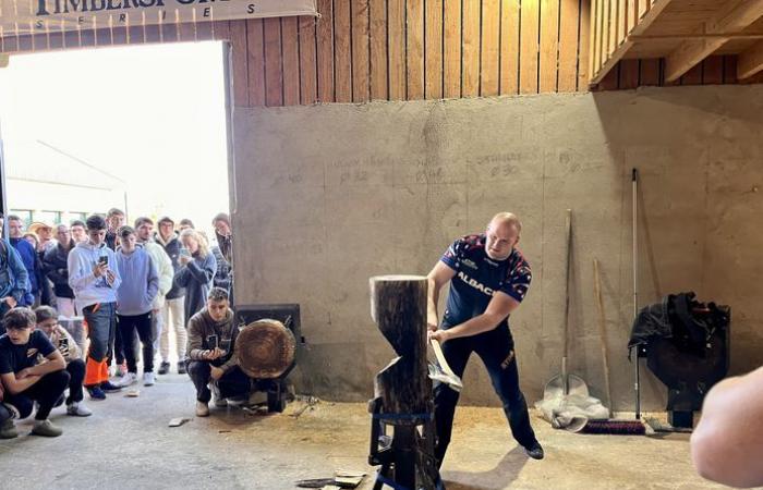 For the Timbersports World Championships, the French and Australian teams trained in Ariège