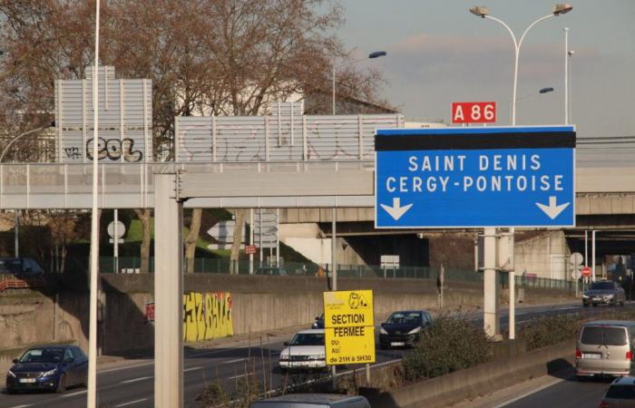 speed reduction on the A86 begins Friday in Seine-Saint-Denis