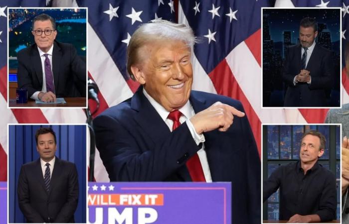 Jimmy Kimmel, Stephen Colbert, Fallon melt down over Trump’s election victory