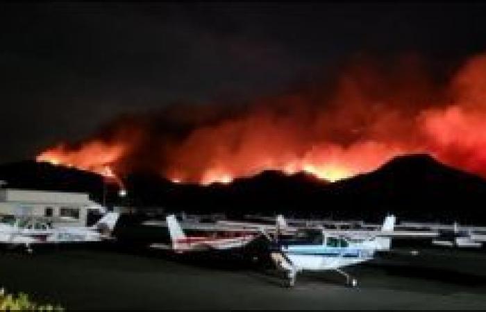 Major forest fires in Southern California (USA)