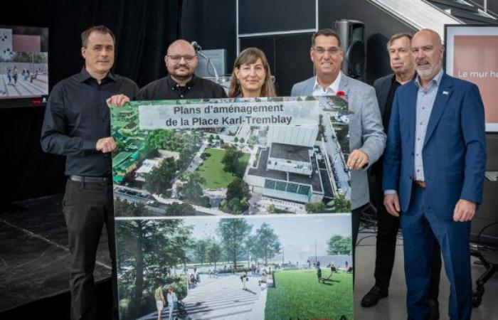 Unveiling of plans for Place Karl-Tremblay at l’Assomption