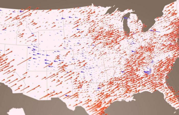 US elections – Visualize Trump’s rise compared to 2020