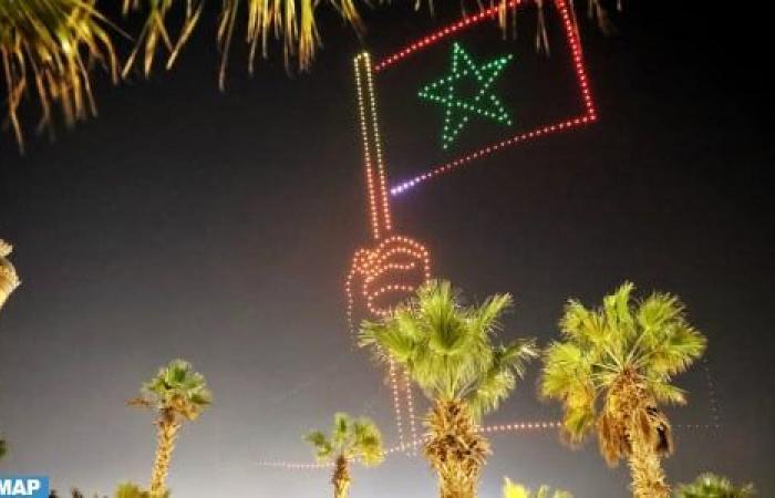 “Spirit of the Green March”: Drone shows illuminate Al-Mechouar square in Laâyoune