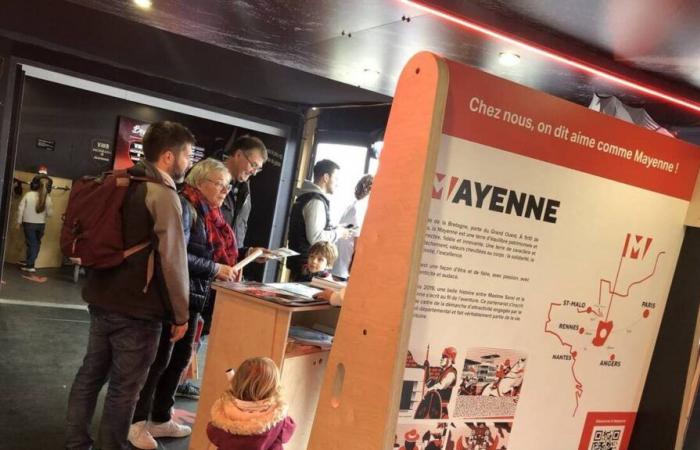 the Mayenne stand shines in the Vendée Globe village