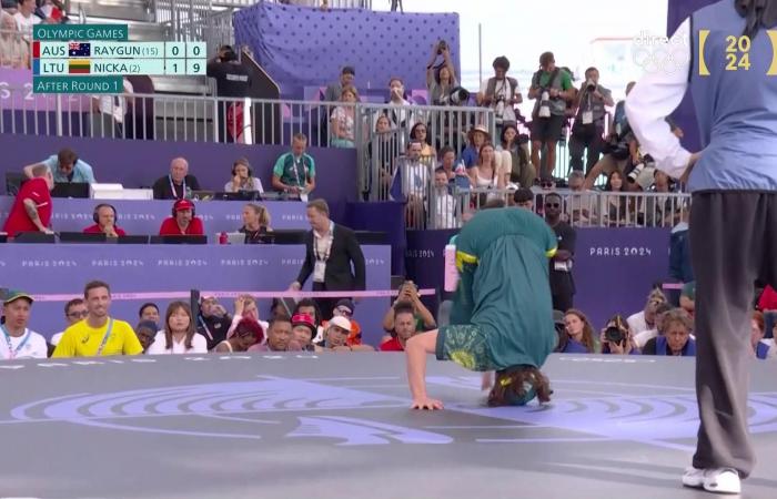 mocked during the Olympics, Australian B-girl Raygun stops the competition