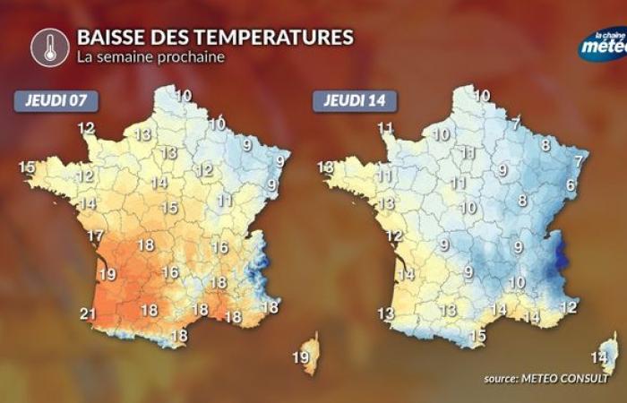 Drop in temperatures next week: change of atmosphere