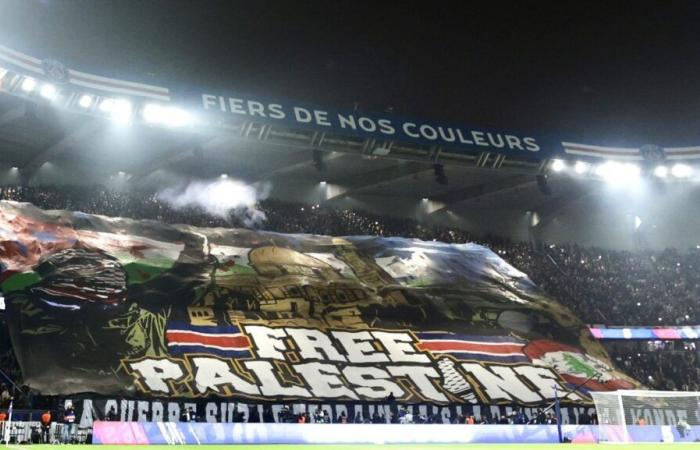 the Parisian tifo for Palestine provokes reactions