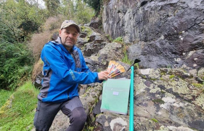 The teacher from Loire-Atlantique climbs mountains to collect notebooks