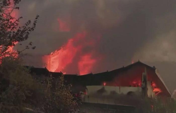 a fire on the outskirts of Los Angeles