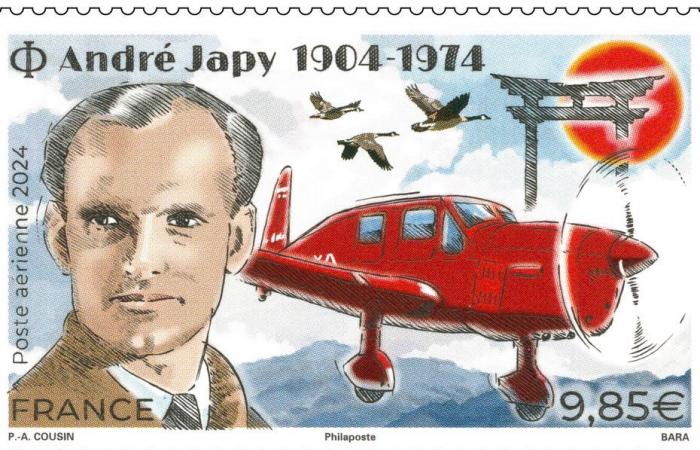 who is André Japy, this aviator celebrated by a new stamp?