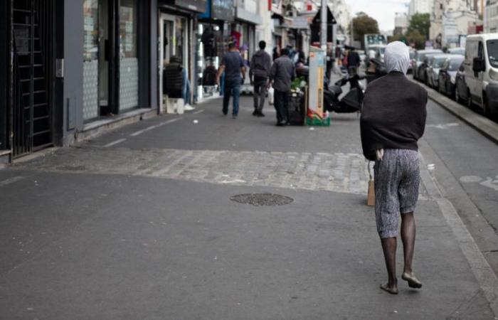 in the 19th arrondissement of Paris, employees escorted by security guards to public transport