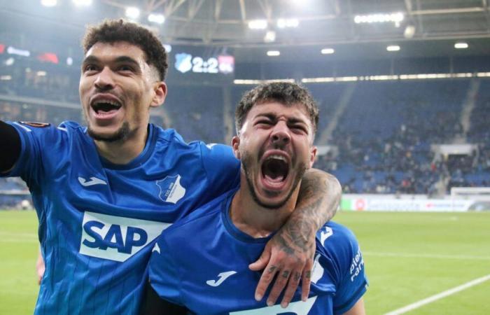 2:2 against Lyon: Hoffenheim celebrates a late point win