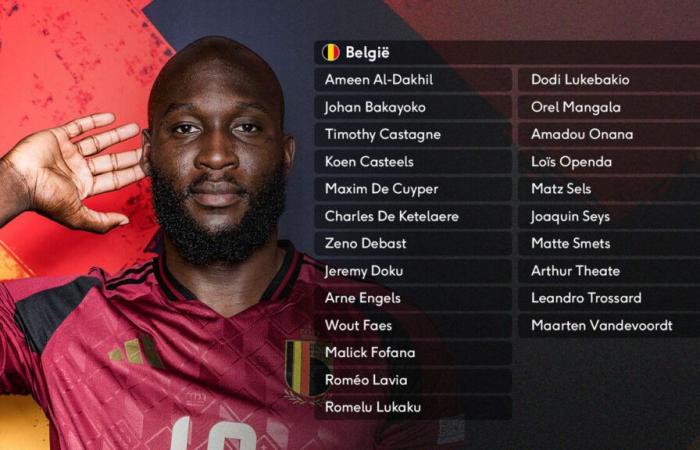 Club revelation Joaquin Seys is Red Devil for the first time, record shooter Romelu Lukaku is also back in the selection