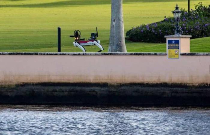 Robot dog watches over Donald Trump’s Mar-a-Lago residence