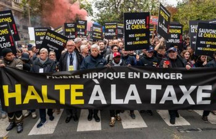 the horse racing industry shows its anger in the streets of Paris