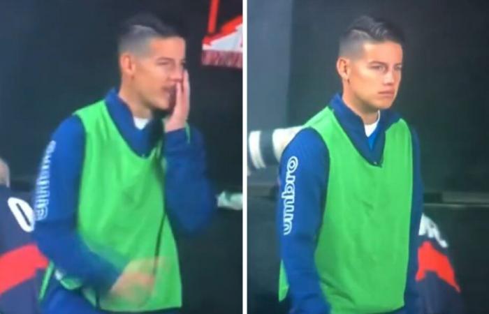 [Video] Unpleasant moment for James in the middle of the Rayo game