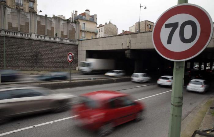 This section of the A86 is limited to 70 km/h from this Friday