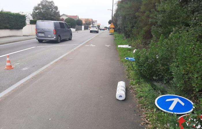 in this seaside town, safety chicanes as soon as they are installed, as soon as they are removed