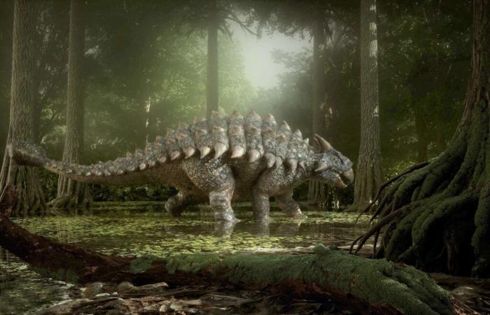 This dinosaur could have withstood a collision with a speeding car!