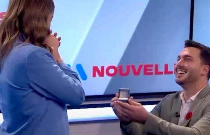 A TVA Nouvelles anchor gets proposed to her live on TV.