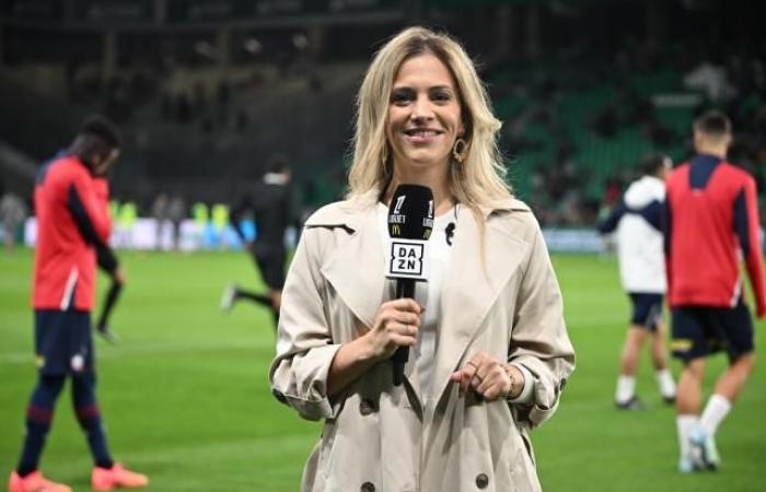 Ambre Godillon presents on the air for Angers-PSG then Lyon-Saint-Étienne after the Marseille incident