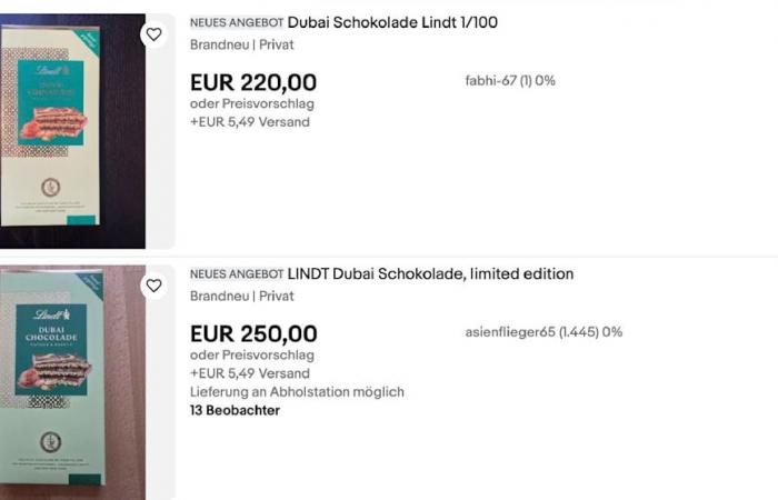 Dubai chocolate costs 350 euros on eBay Regional